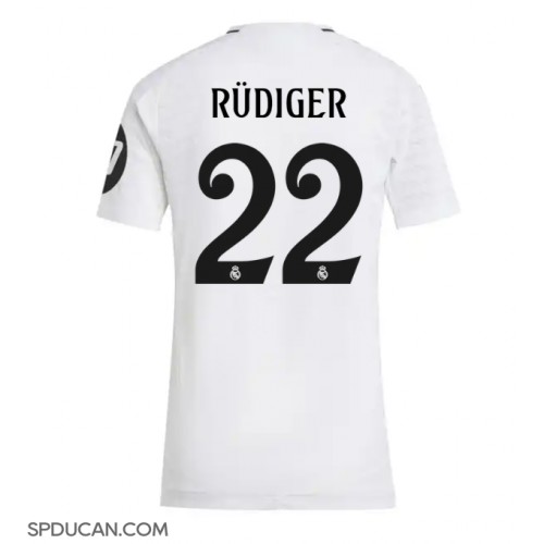 Zenski Nogometni Dres Real Madrid Antonio Rudiger #22 Domaci 2024-25 Kratak Rukav